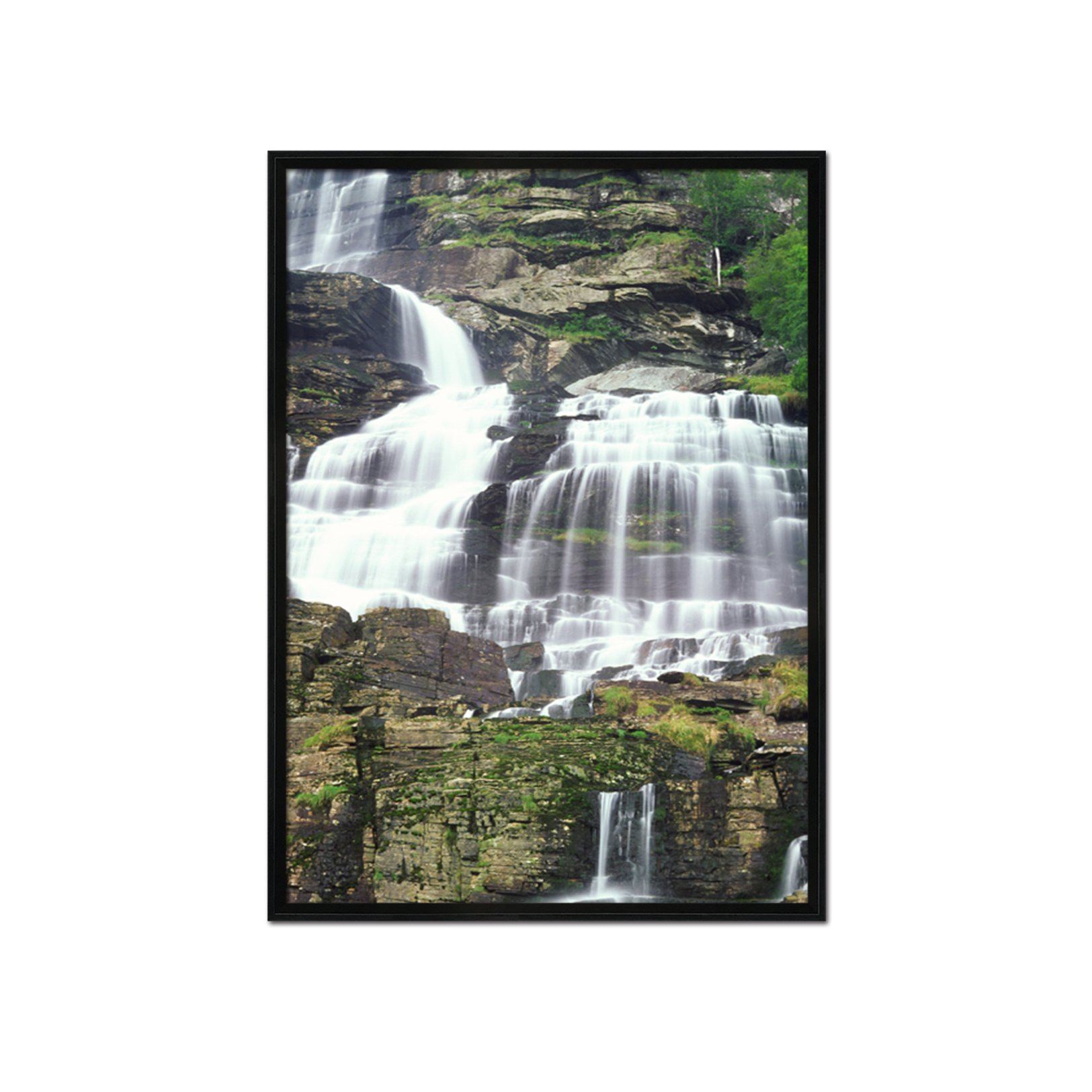 3D Cliffs Mountain 065 Fake Framed Print Painting Wallpaper AJ Creativity Home