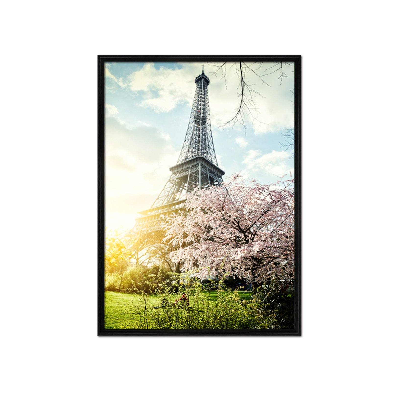 3D Tower Side Flowers 038 Fake Framed Print Painting Wallpaper AJ Creativity Home