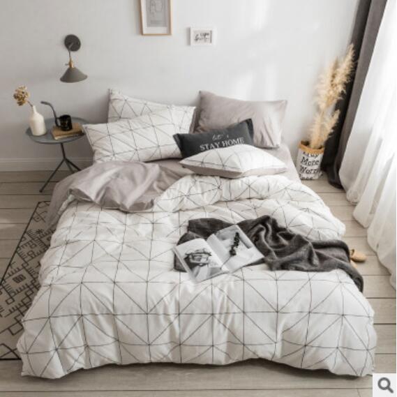 3D White Gray Lines 15072 Bed Pillowcases Quilt