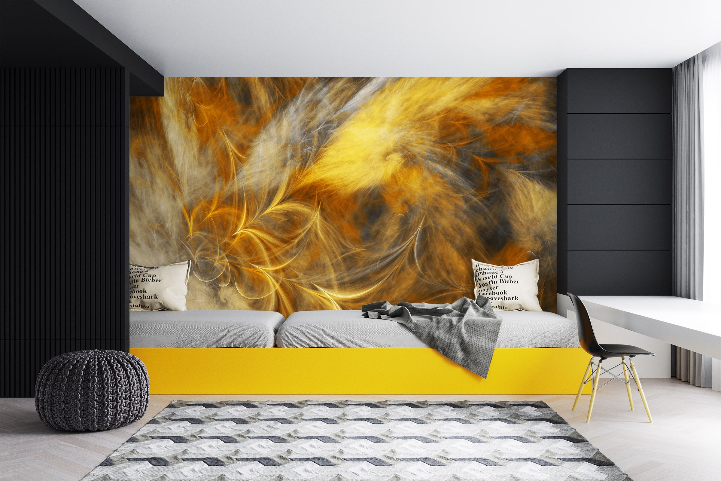 3D Golden Pattern 58189 Wall Murals