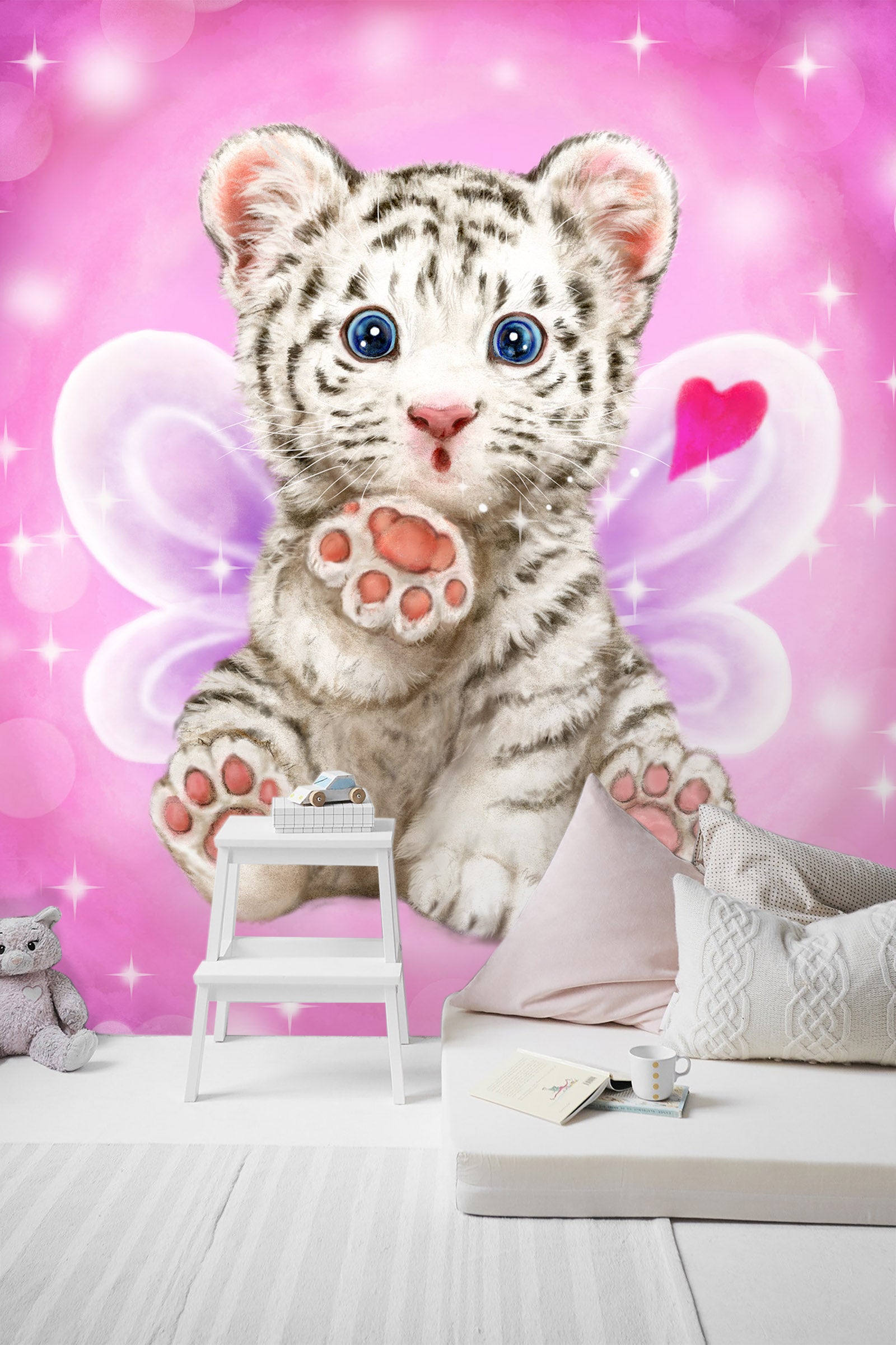 3D Love Wings Tiger 5495 Kayomi Harai Wall Mural Wall Murals