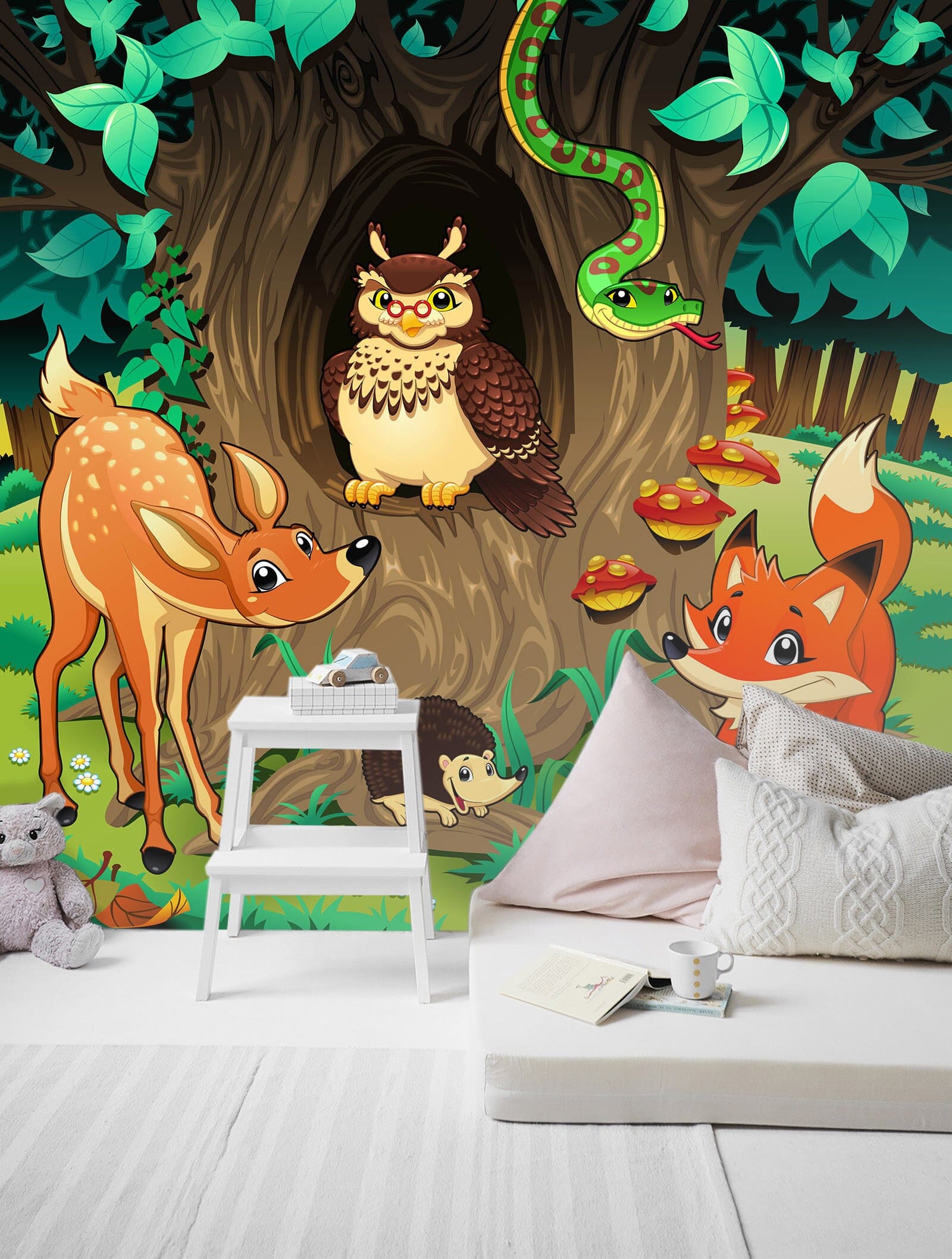 3D Forest Animals 1663 Wall Murals Wallpaper AJ Wallpaper 2