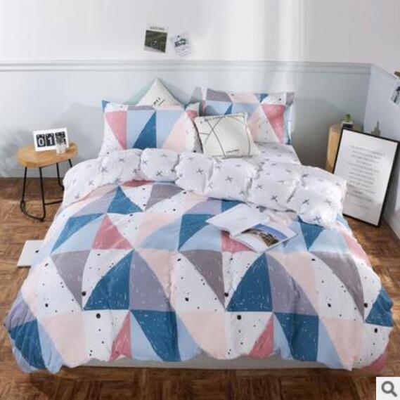 3D Triangle Stitching 30267 Bed Pillowcases Quilt