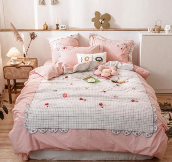 3D Strawberry Flower 40329 Bed Pillowcases Quilt