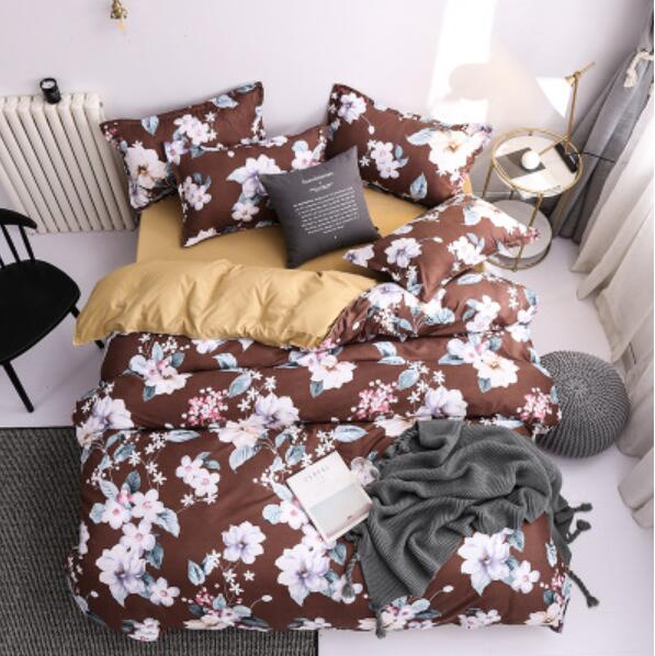 3D Brown Background Lily 5153 Bed Pillowcases Quilt