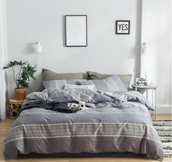 3D Grey Stripes 40141 Bed Pillowcases Quilt