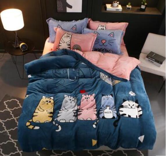 3D Cat 17011 Bed Pillowcases Quilt