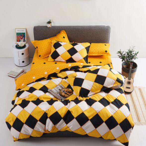3D Yellow White And Black Diamond Lattice 5146 Bed Pillowcases Quilt