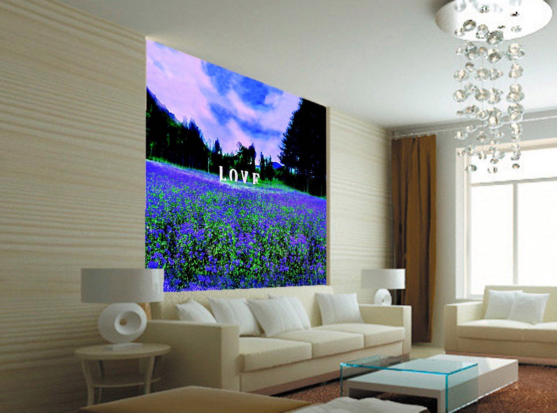 Bright Blue Flowers Wallpaper AJ Wallpaper