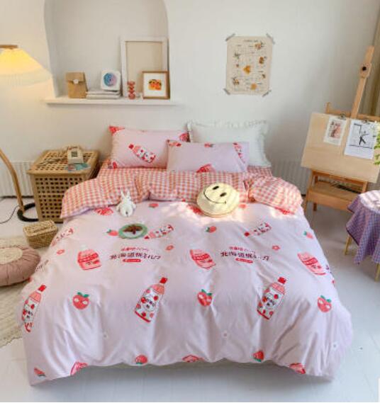 3D Strawberry Drink 16094 Bed Pillowcases Quilt