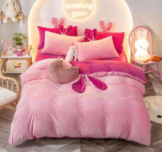 3D Pink Rose Pink 17043 Bed Pillowcases Quilt