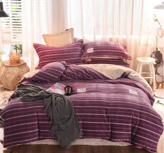 3D Purple Horizontal Stripes 20081 Bed Pillowcases Quilt