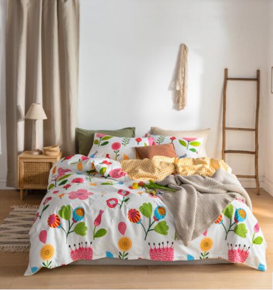 3D Colored Flowers 30053 Bed Pillowcases Quilt