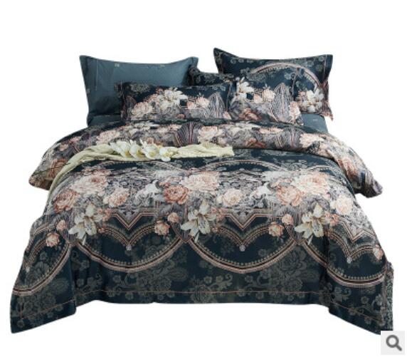 3D Black Background Flower Bush 14112 Bed Pillowcases Quilt
