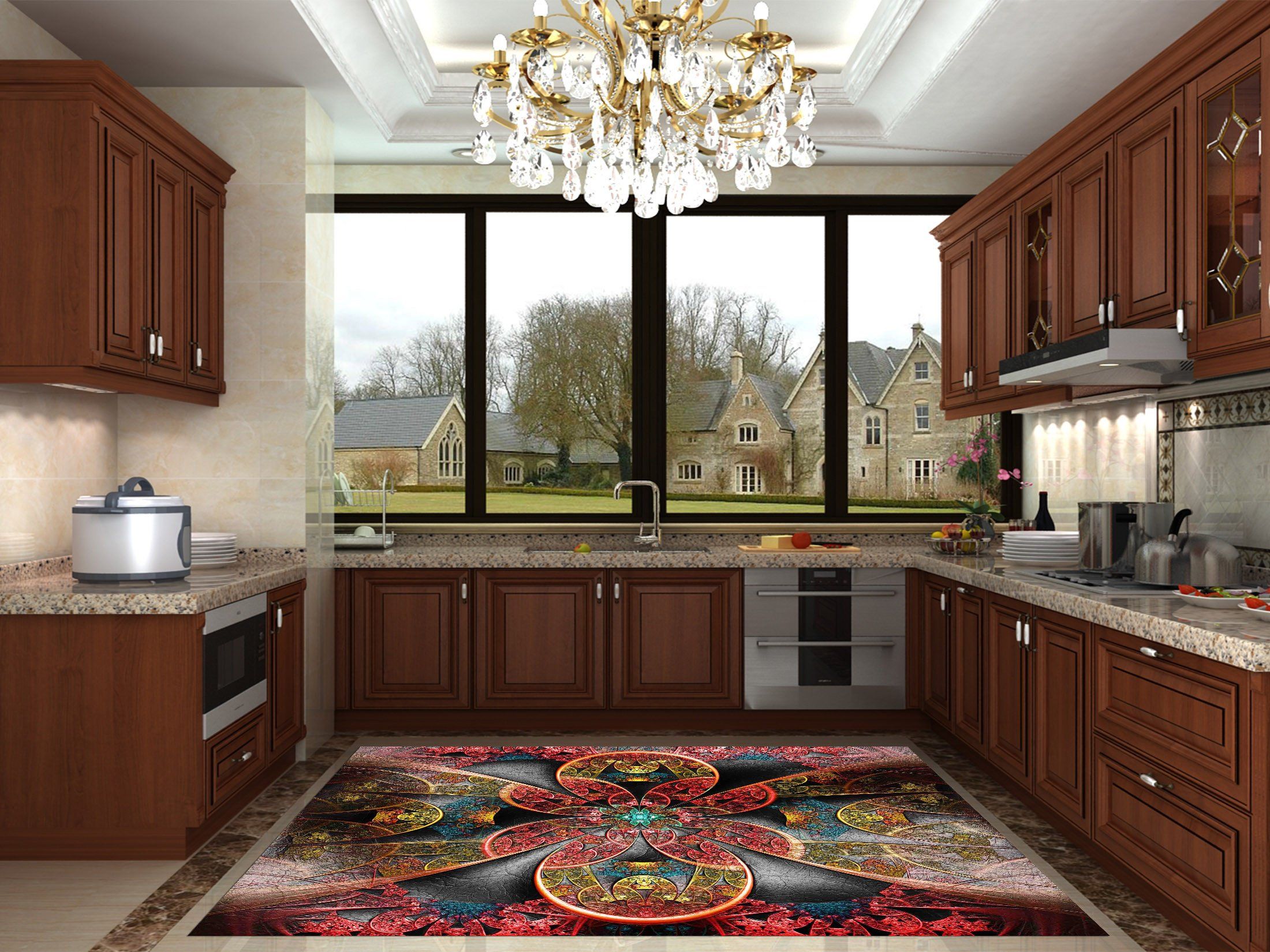 3D Luxury Pattern 690 Kitchen Mat Floor Mural Wallpaper AJ Wallpaper