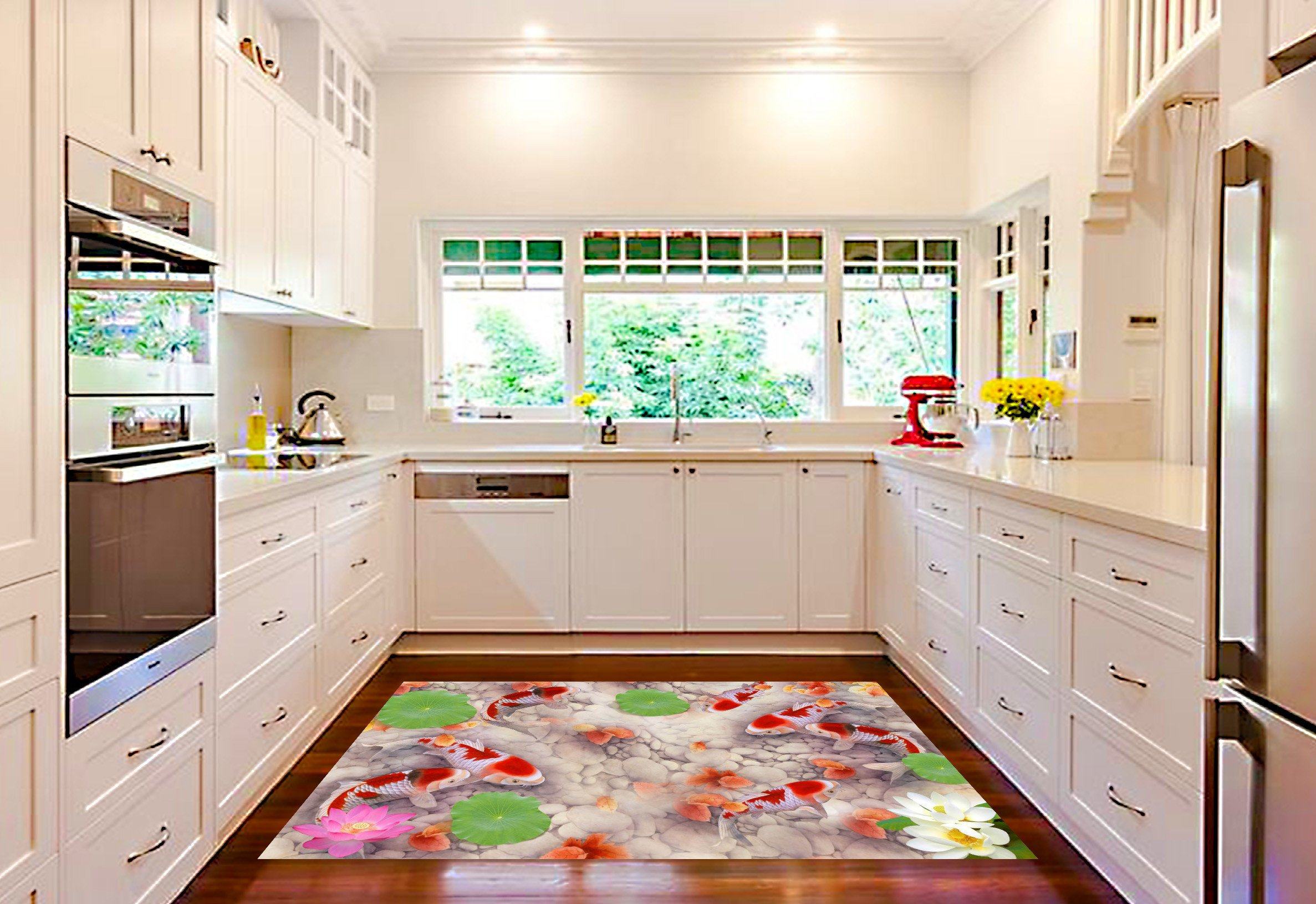 3D Pretty Fishes 613 Kitchen Mat Floor Mural Wallpaper AJ Wallpaper