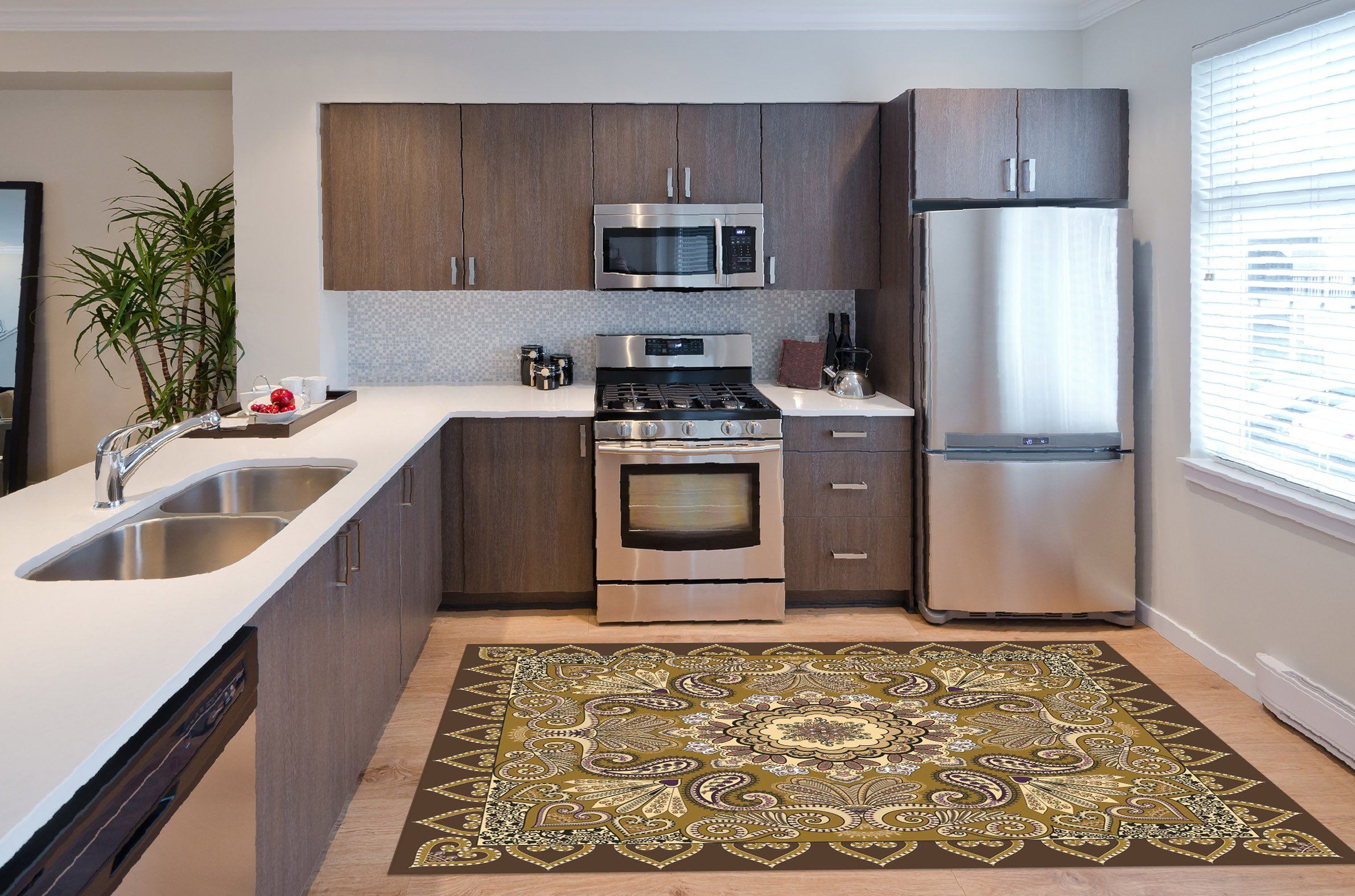 3D Elegant Pattern 522 Kitchen Mat Floor Mural Wallpaper AJ Wallpaper