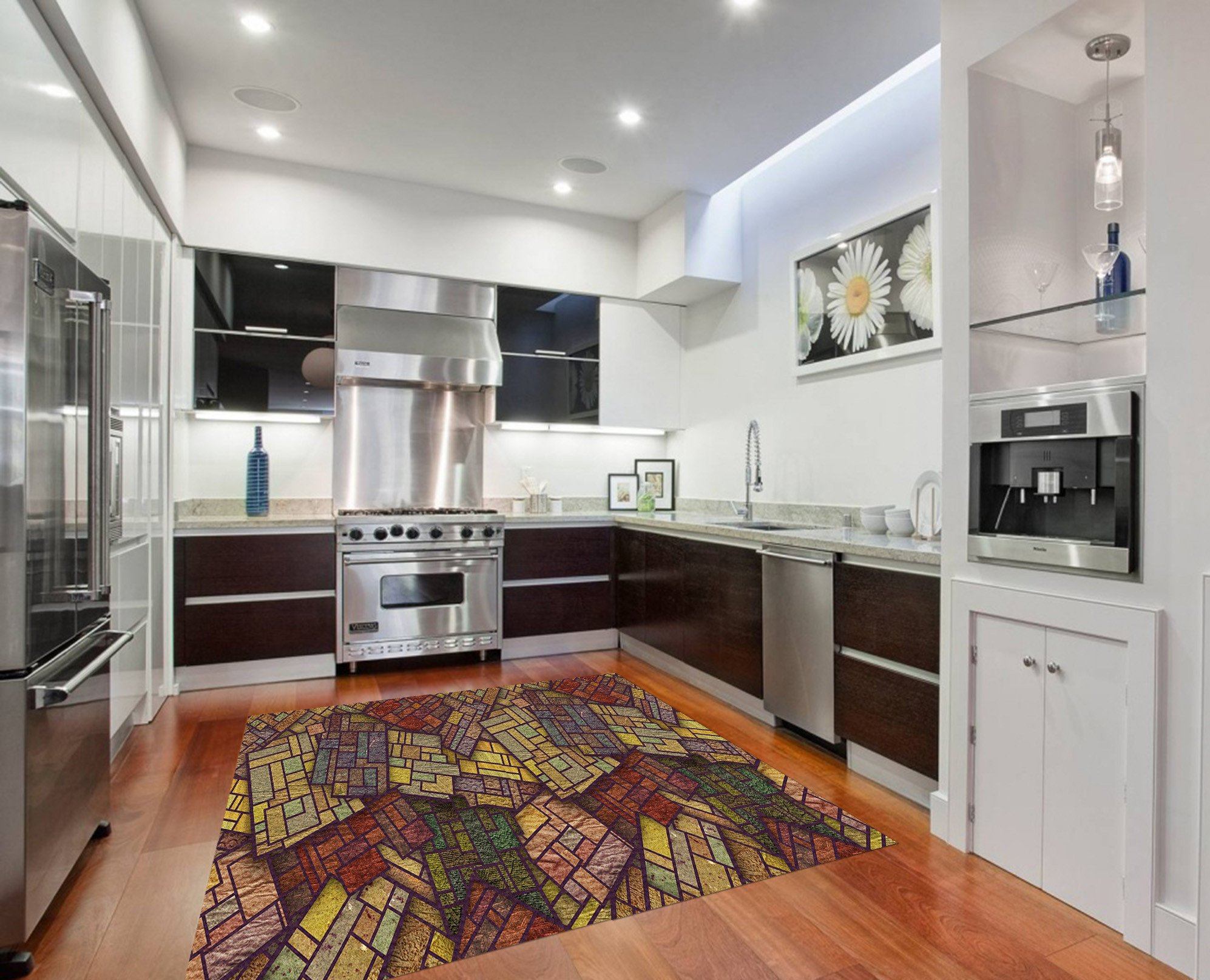 3D Elegant Pattern Kitchen Mat Floor Mural Wallpaper AJ Wallpaper