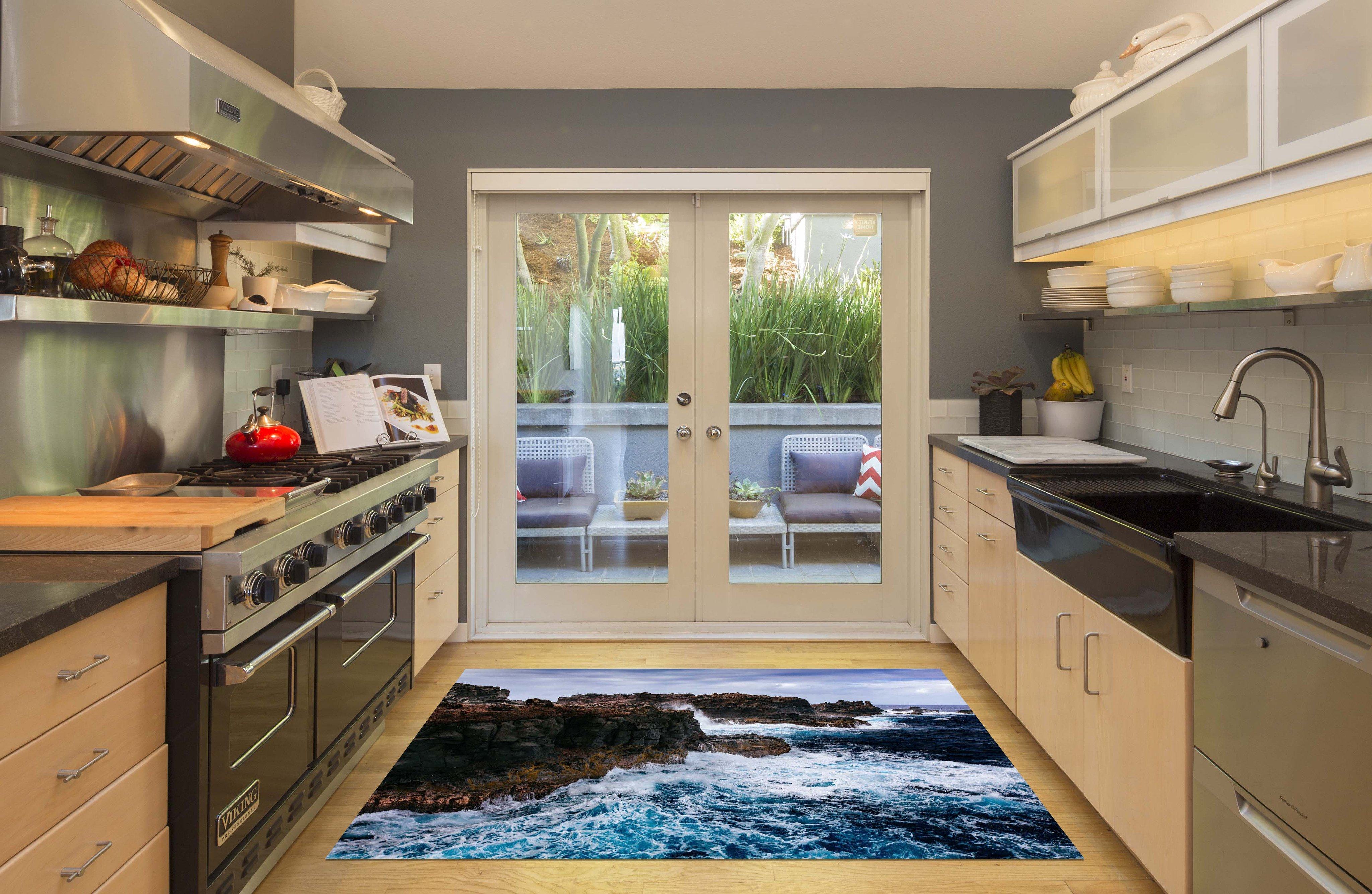 3D Sea Coast Scenery 621 Kitchen Mat Floor Mural Wallpaper AJ Wallpaper