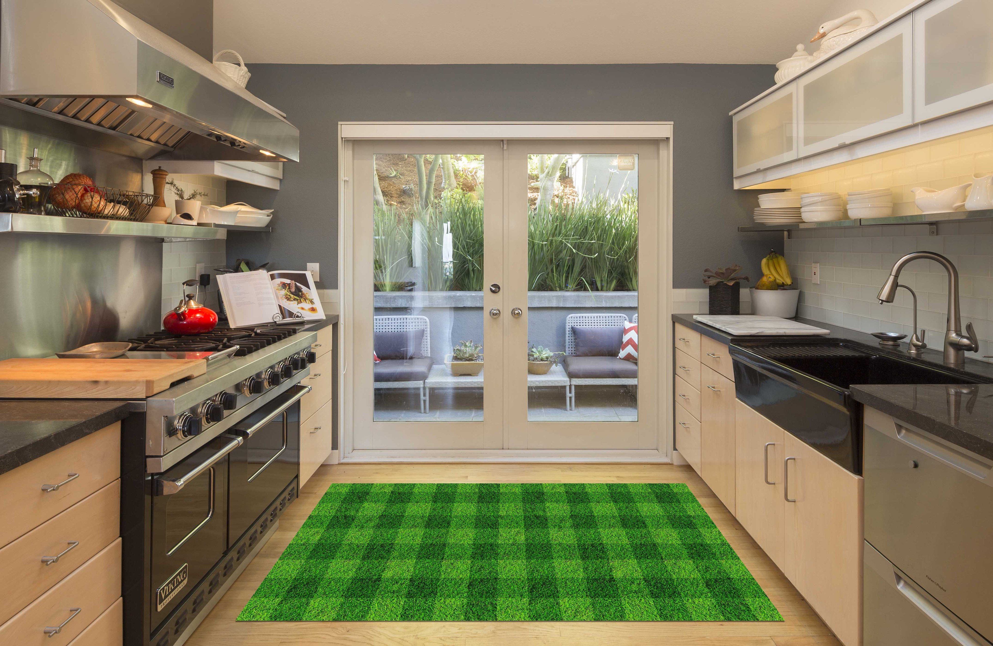 3D Grass Lattice 118 Kitchen Mat Floor Mural Wallpaper AJ Wallpaper