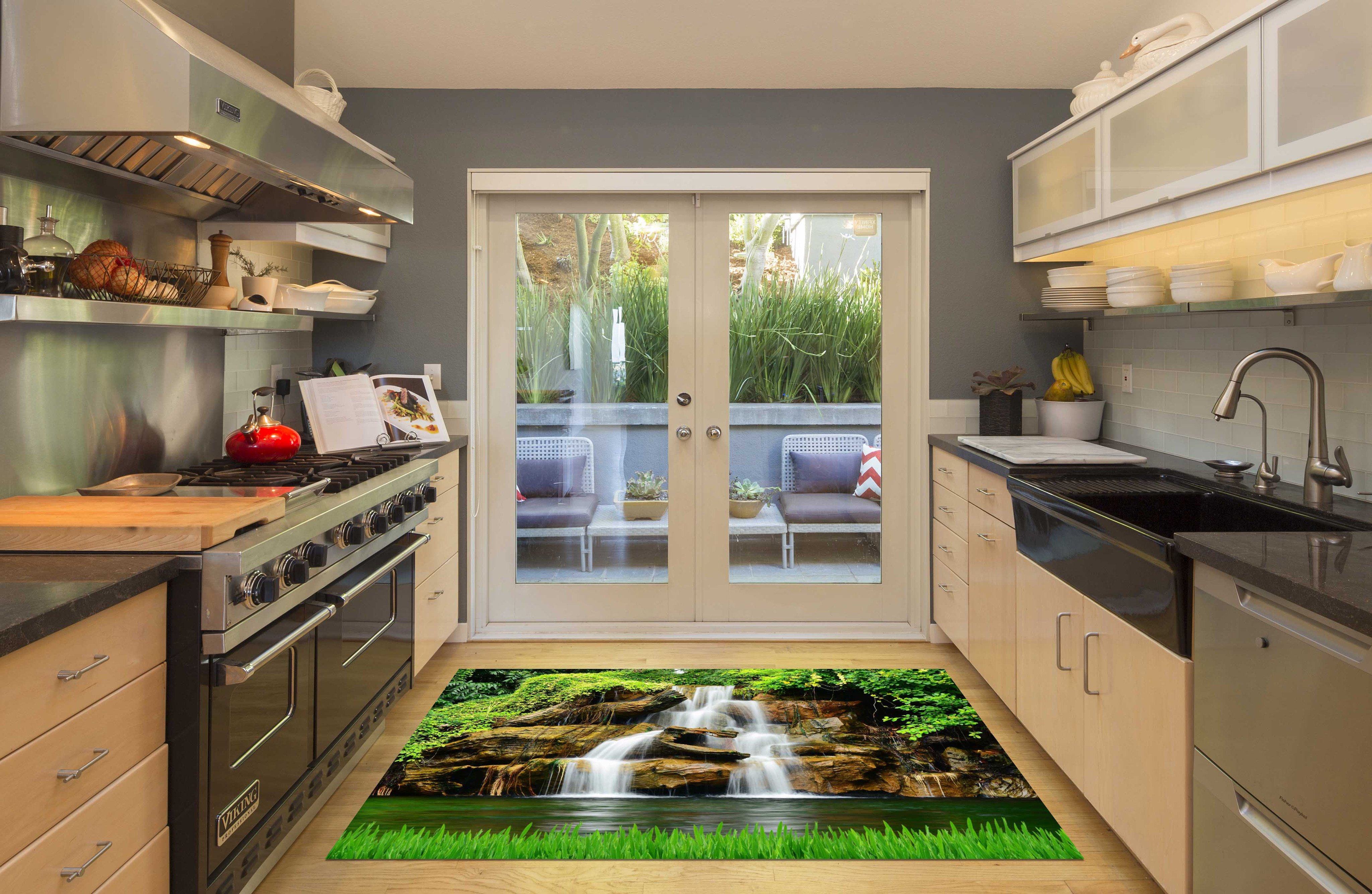 3D Creeks Lake 78 Kitchen Mat Floor Mural Wallpaper AJ Wallpaper