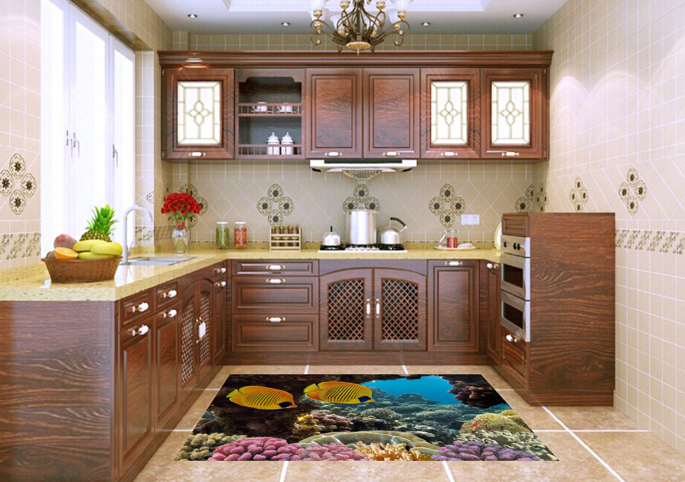 3D Magic Ocean World Kitchen Mat Floor Mural Wallpaper AJ Wallpaper