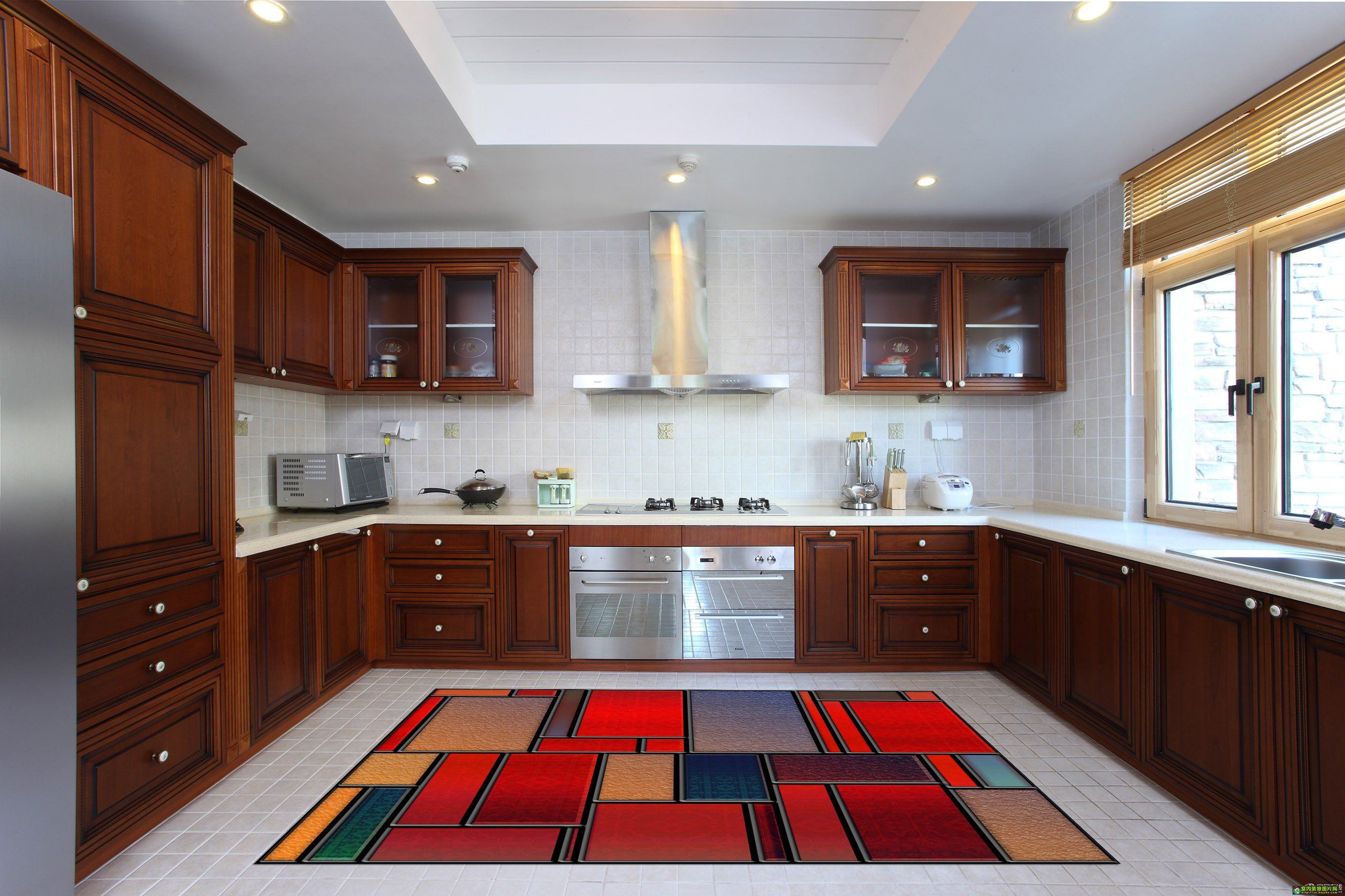 3D Glass Lattice Pattern Mat Floor Mural Wallpaper AJ Wallpaper