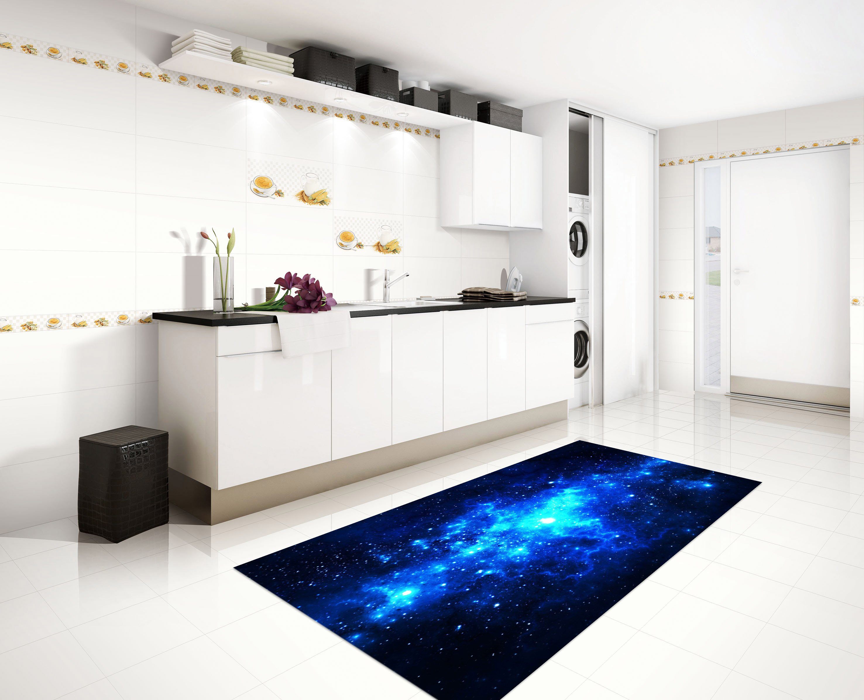 3D Flash Stars Sky Kitchen Mat Floor Mural Wallpaper AJ Wallpaper