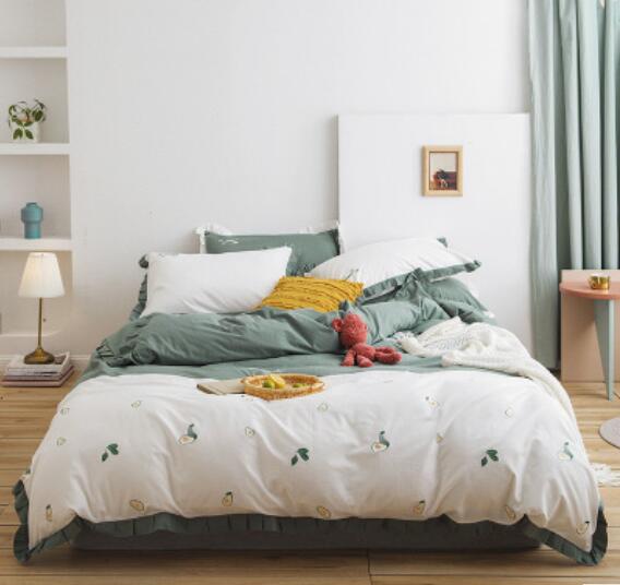 3D Avocado White 40056 Bed Pillowcases Quilt