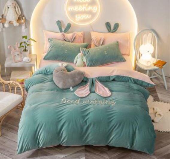 3D Green 17046 Bed Pillowcases Quilt