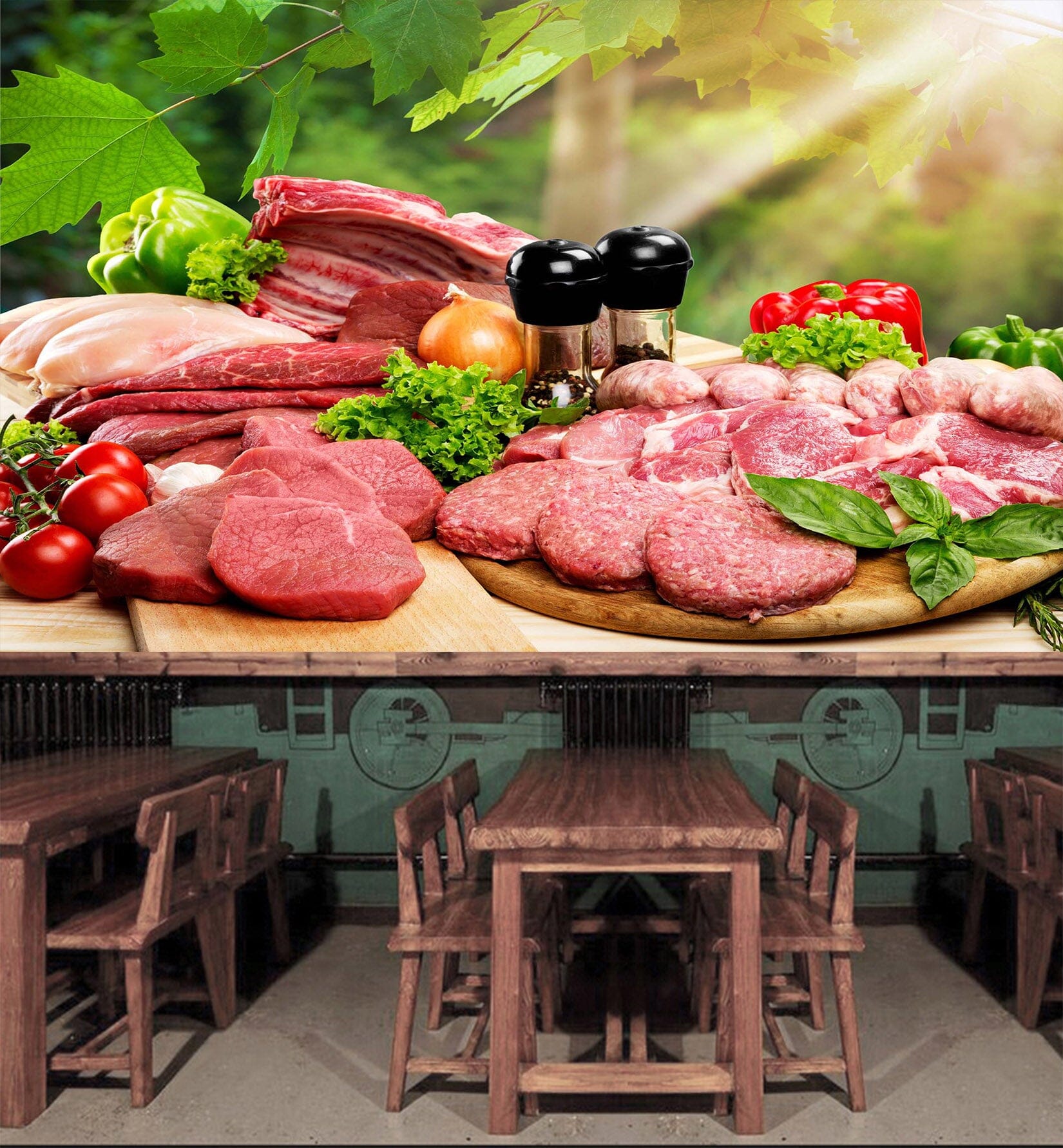 3D Fresh Beef 1079 Wall Murals Wallpaper AJ Wallpaper 2