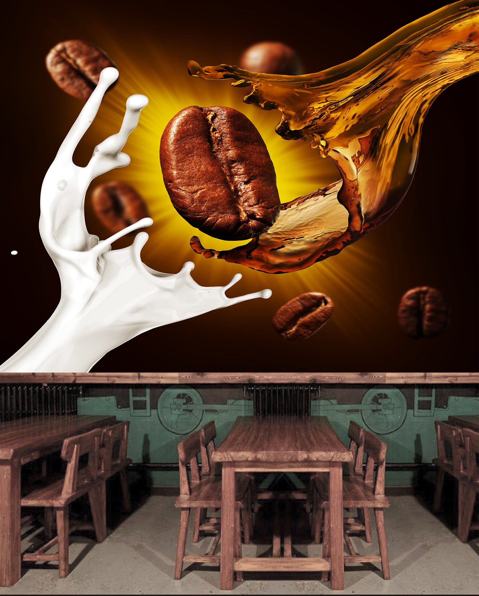 3D Coffee Beans 061 Food Wall Murals Wallpaper AJ Wallpaper 2