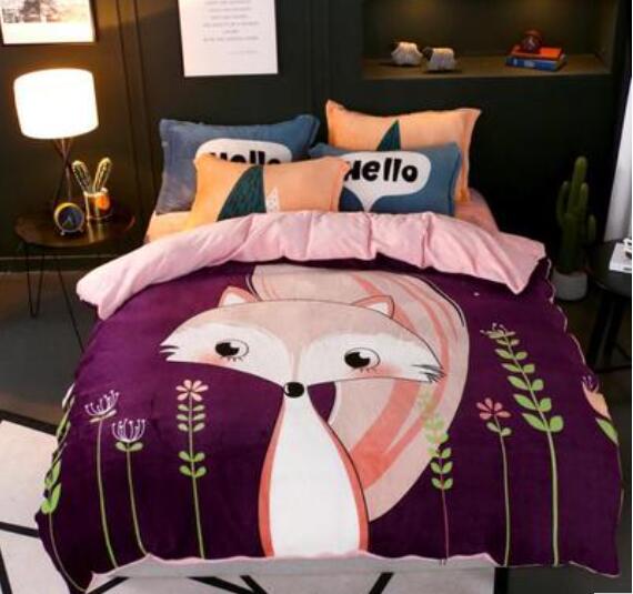 3D Cartoon Fox 17023 Bed Pillowcases Quilt