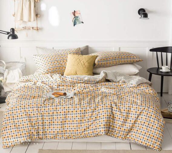3D Yellow Grid 16037 Bed Pillowcases Quilt