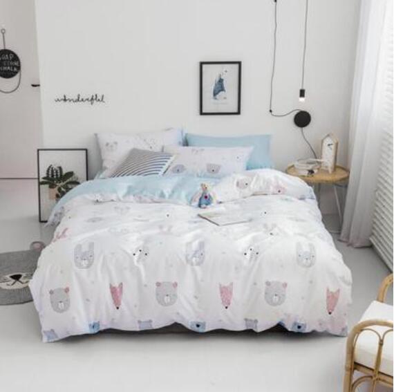 3D White Background Bear 15138 Bed Pillowcases Quilt