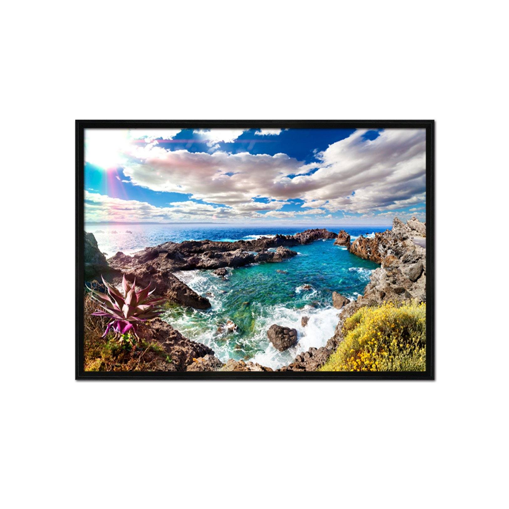 3D Coast Flowers 181 Fake Framed Print Painting Wallpaper AJ Creativity Home