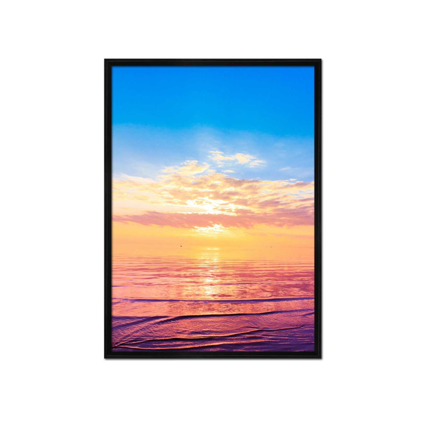 3D Dusk Sea 042 Fake Framed Print Painting Wallpaper AJ Creativity Home