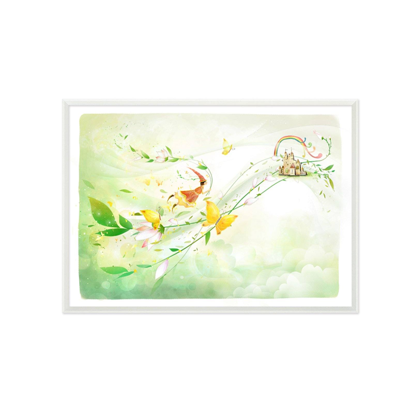 3D Small Castle 010 Fake Framed Print Painting Wallpaper AJ Creativity Home