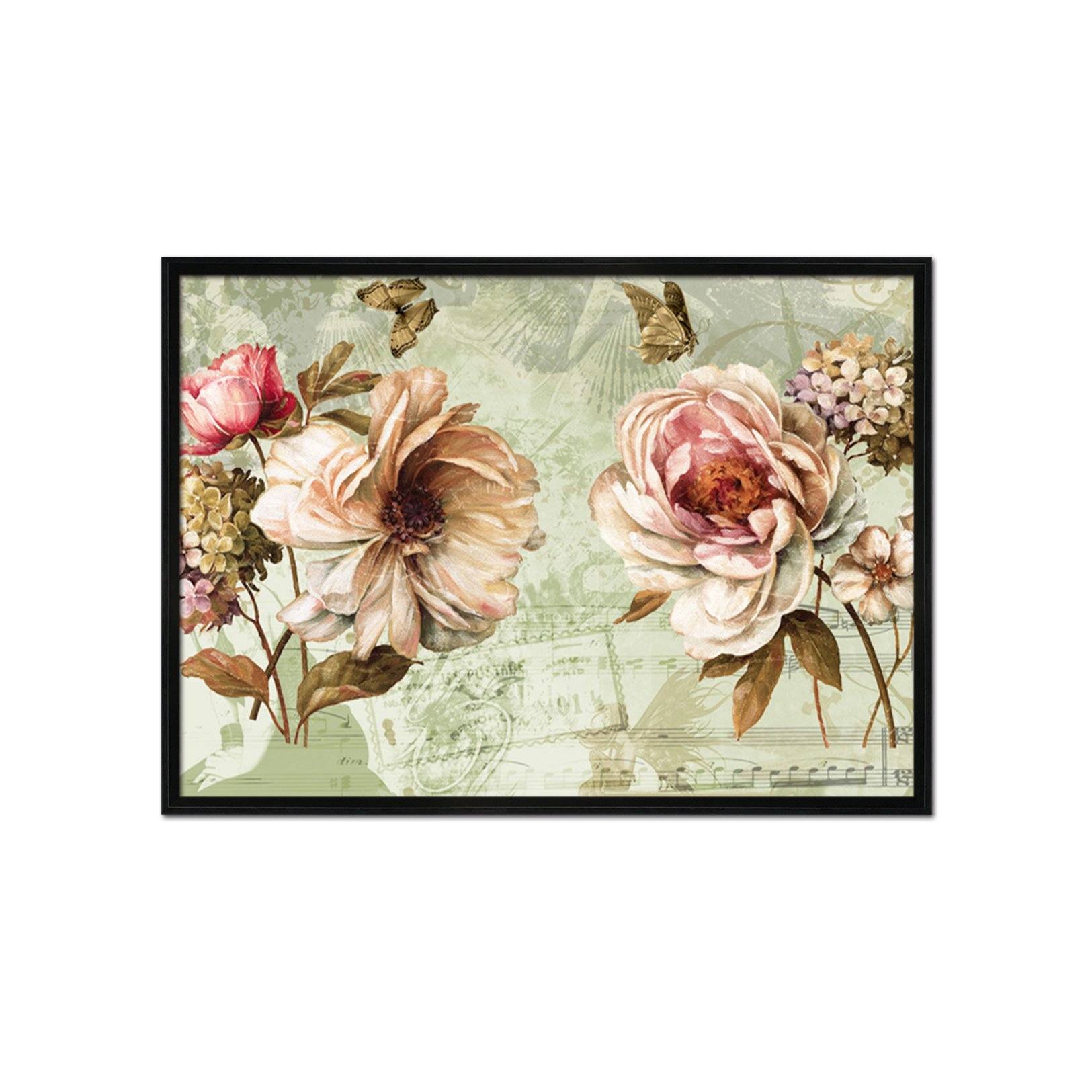 3D Flower Open 040 Fake Framed Print Painting Wallpaper AJ Creativity Home