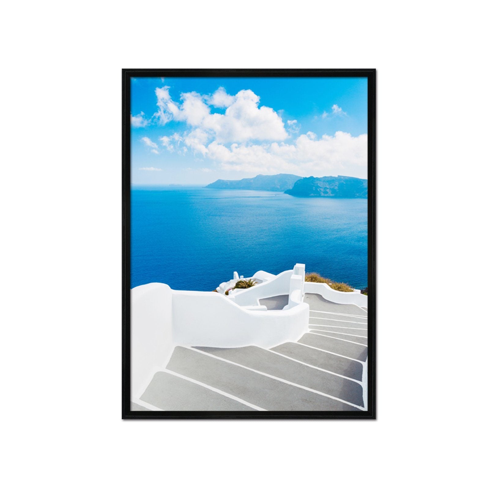 3D Seaside Staircase 010 Fake Framed Print Painting Wallpaper AJ Creativity Home