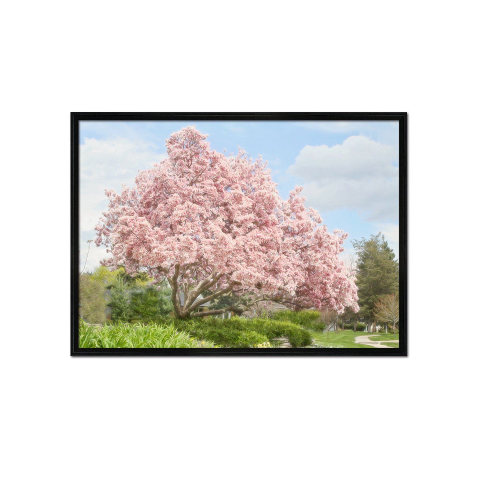 3D Lush Trees 011 Fake Framed Print Painting Wallpaper AJ Creativity Home