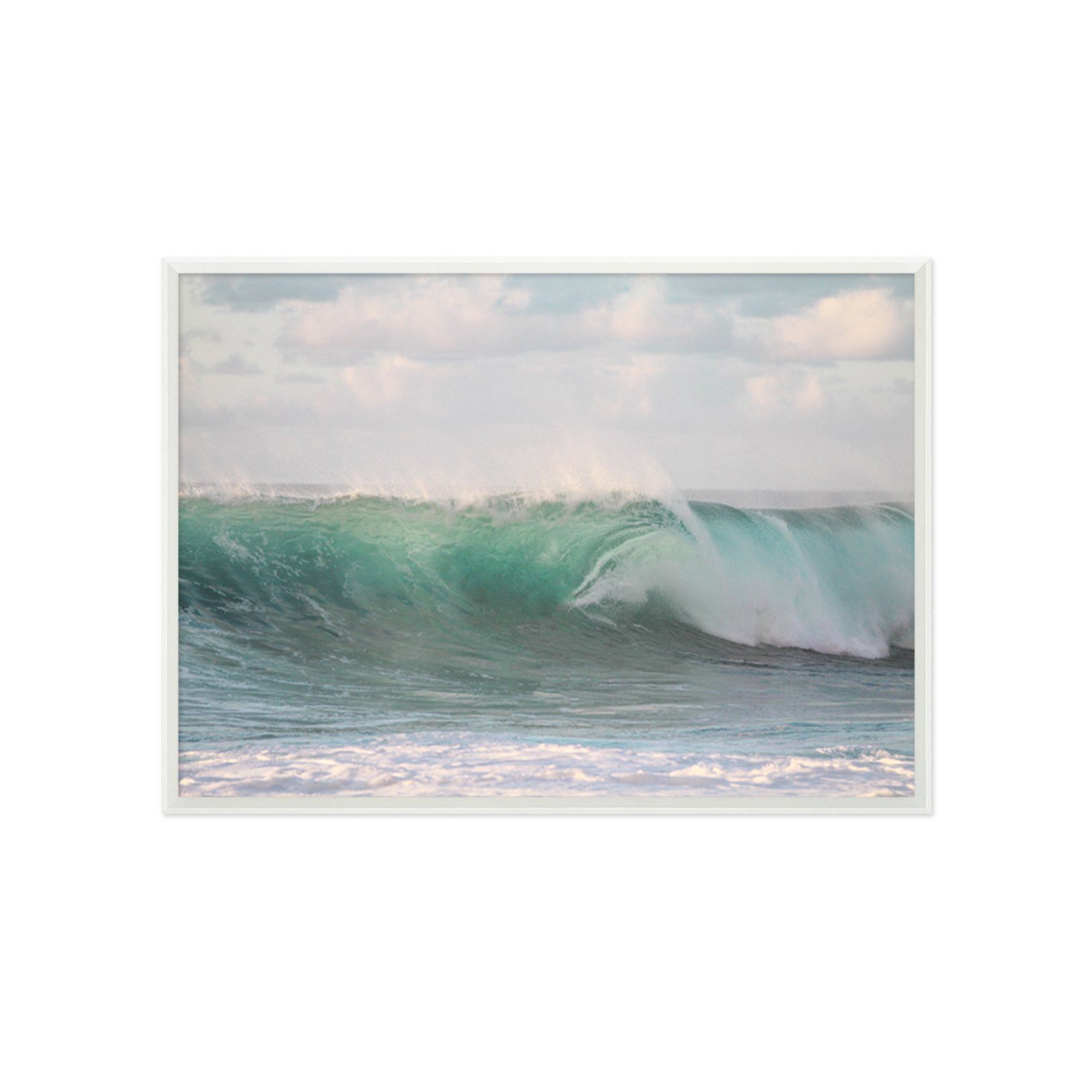 3D Wave Surge 037 Fake Framed Print Painting Wallpaper AJ Creativity Home