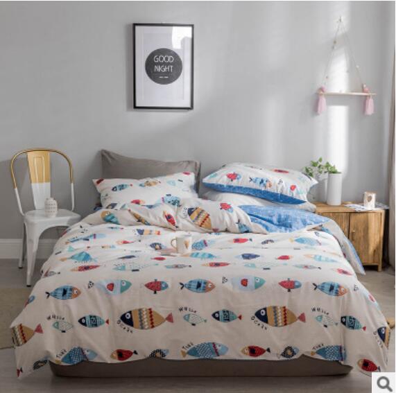 3D Fish Pattern 40087 Bed Pillowcases Quilt