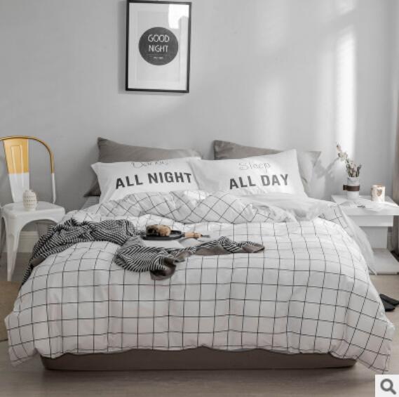 3D White Small Grid 20245 Bed Pillowcases Quilt