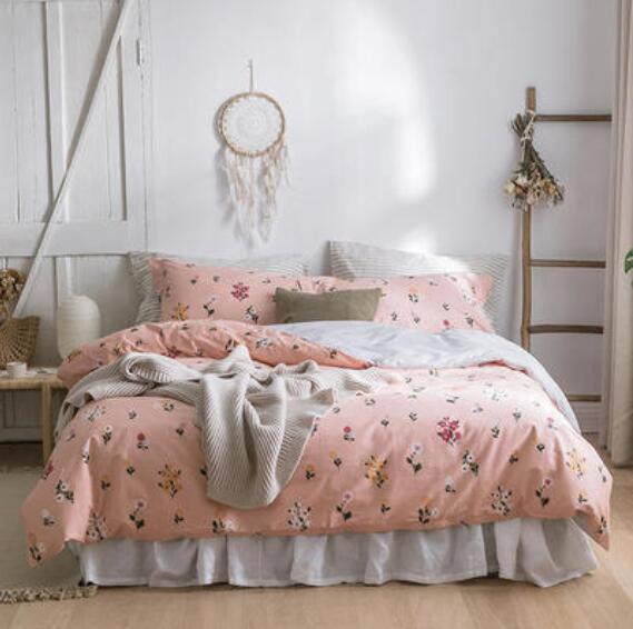 3D Orange Pink Flower 13172 Bed Pillowcases Quilt