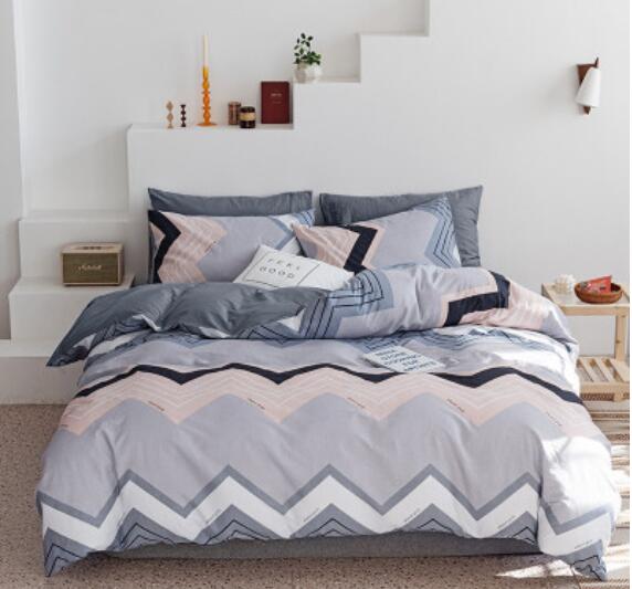 3D Gray Curve Stitching 14061 Bed Pillowcases Quilt