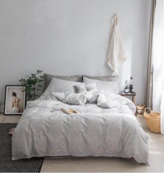 3D Light Grey 14156 Bed Pillowcases Quilt