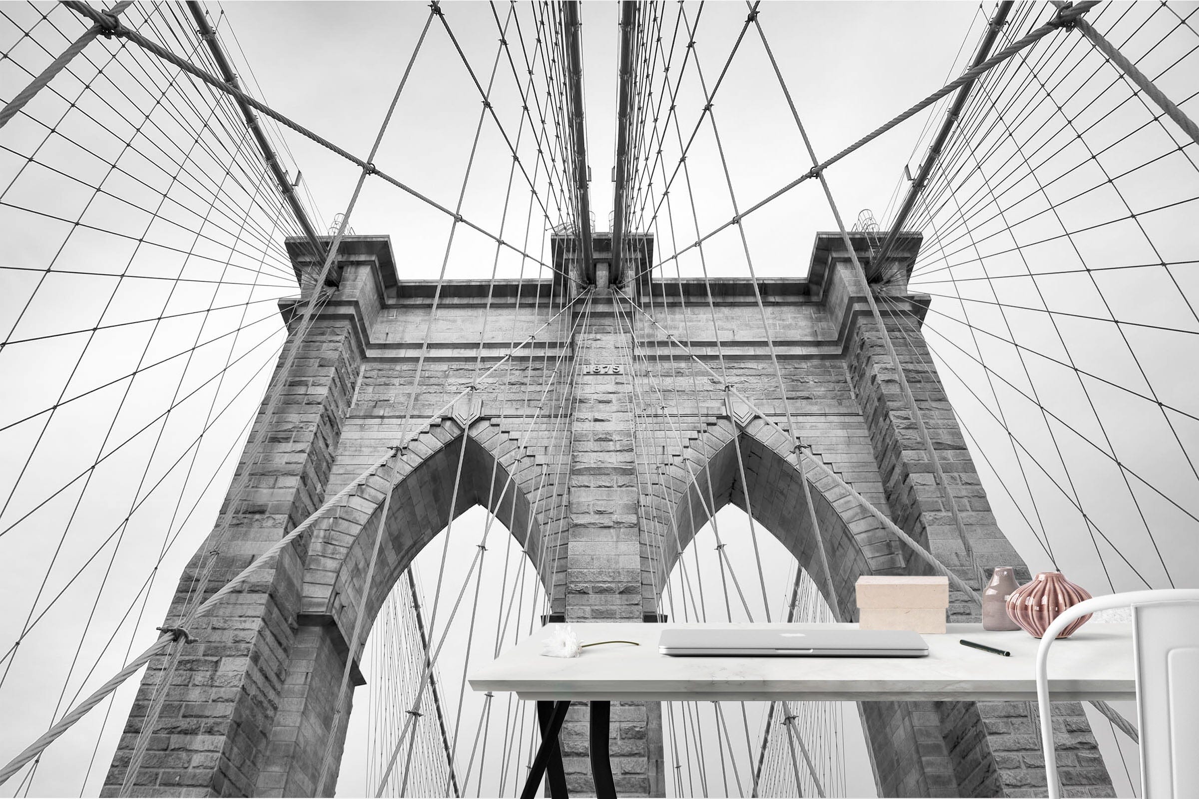 3D New York Bridge 022 Wall Murals Wallpaper AJ Wallpaper 2