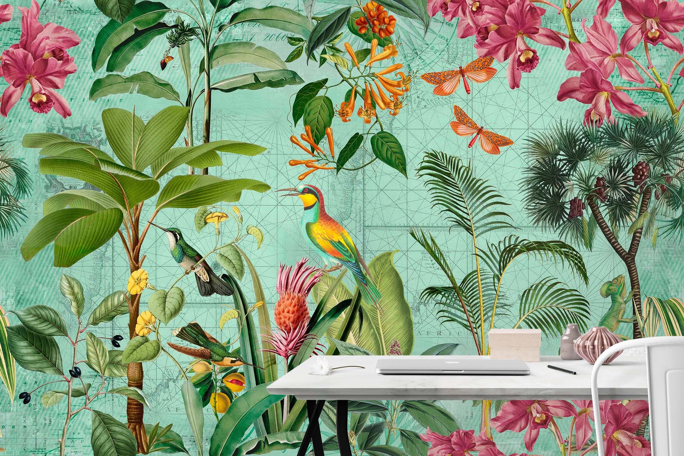 3D Flowers Leaves 1023 Andrea haase Wall Mural Wall Murals Wallpaper AJ Wallpaper 2