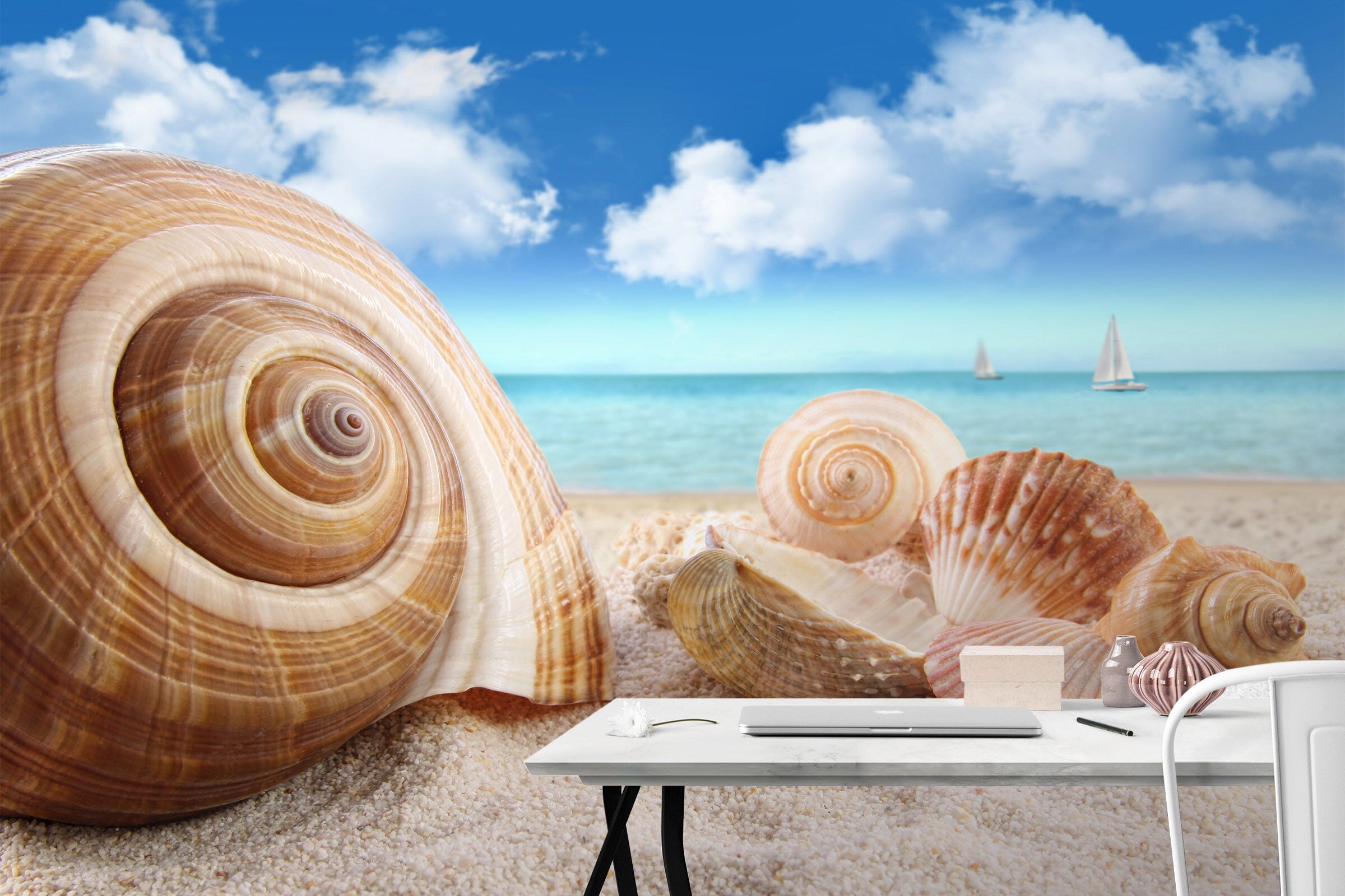 3D Beach Conch 387 Wall Murals Wallpaper AJ Wallpaper 2